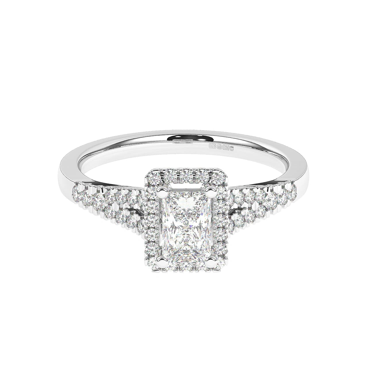 Lab Grown Engagement Ring in White Gold