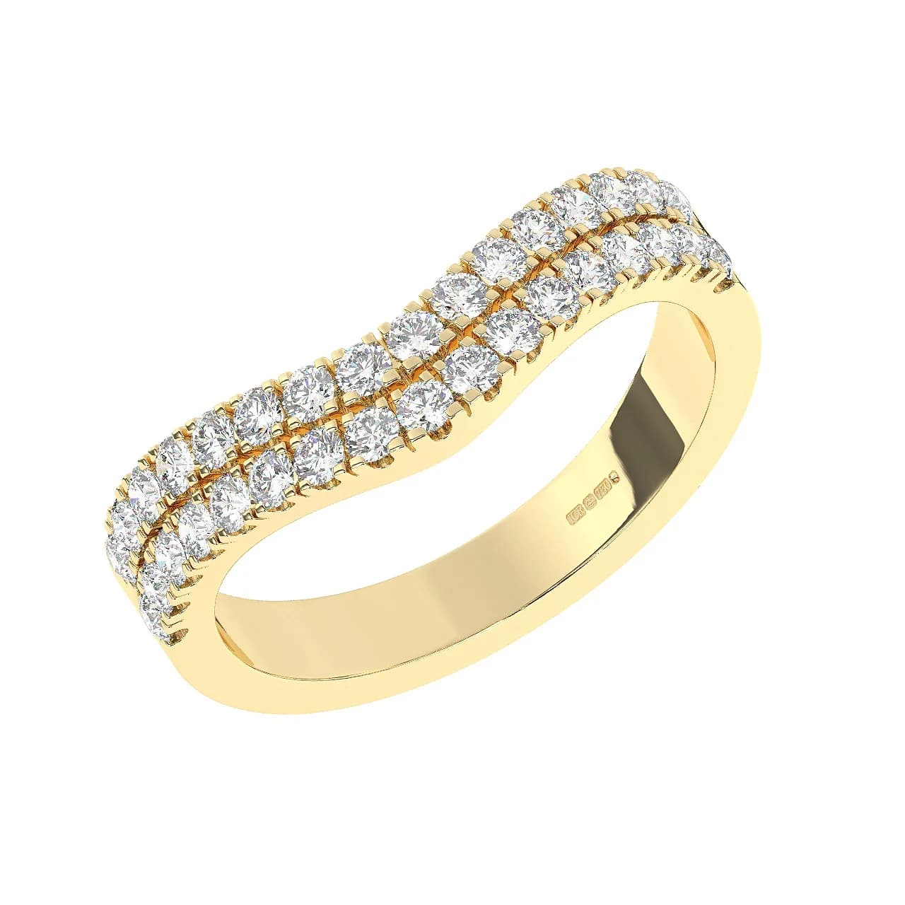 Natural Half Eternity in Yellow Gold