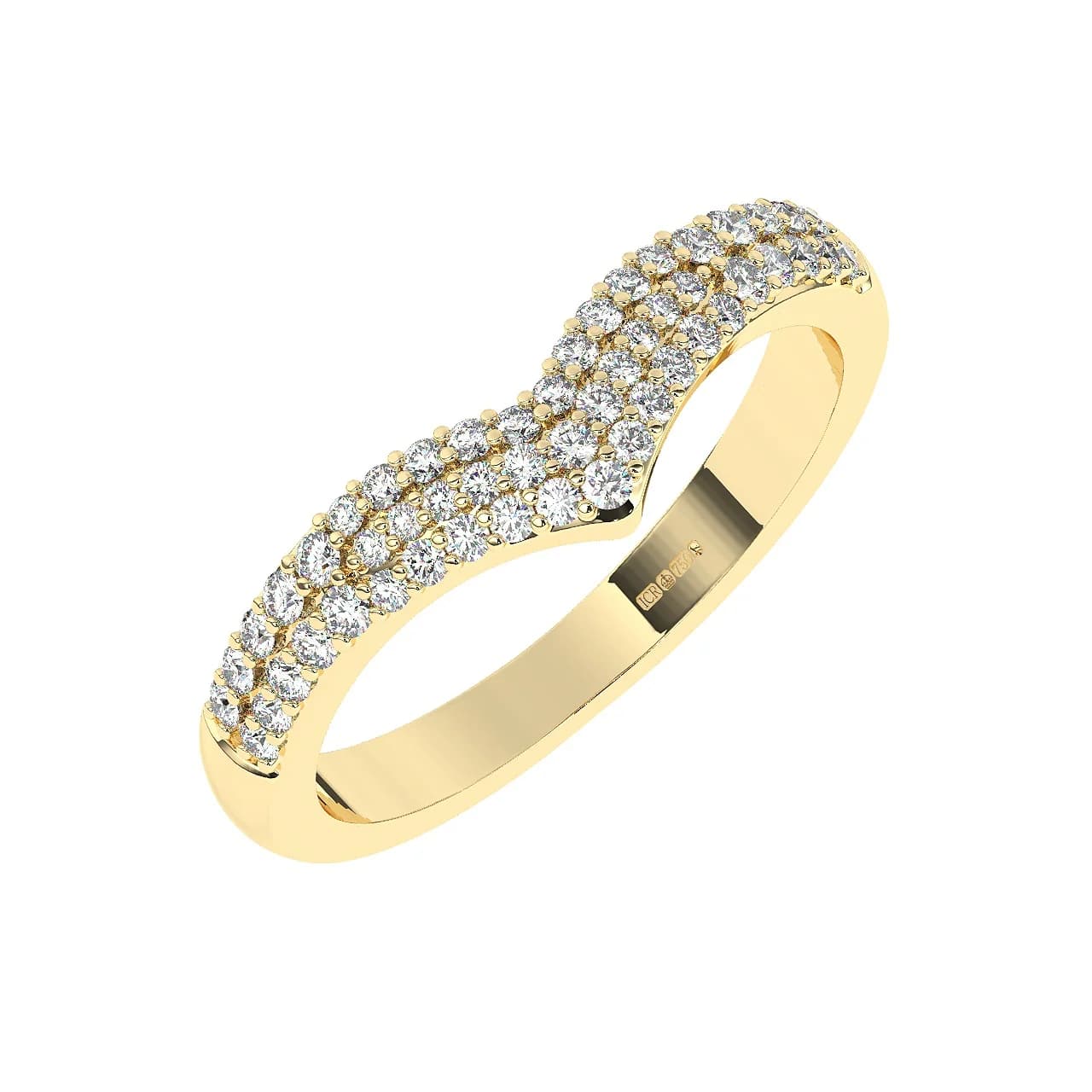 Natural Half Eternity in Yellow Gold