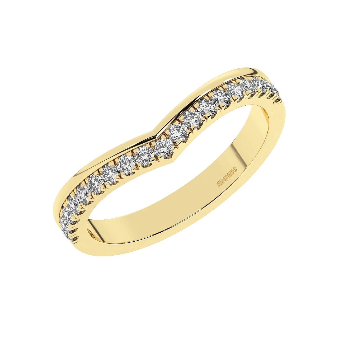Natural Half Eternity in Yellow Gold